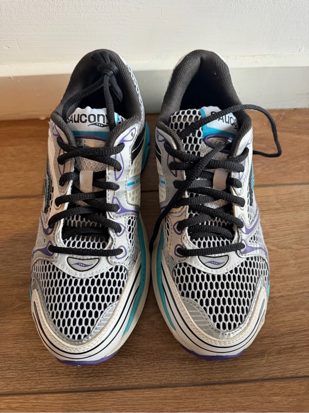 Saucony White Teal & Purple Women's Running Sneakers